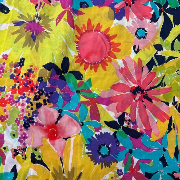 Trina Turk Silk Blend Halter Top Sleeveless Blouse Floral Print - Size Large - Picture 4 of 7